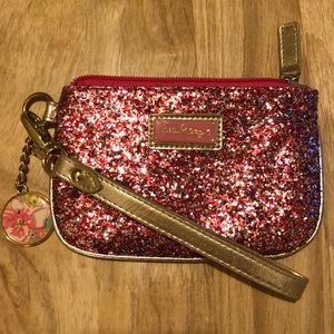 Lily Pulitzer Glitter Wristlet